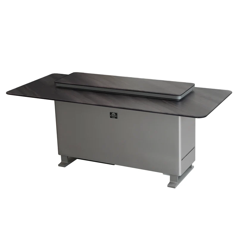 Elevato Smart Bar Table, Midnight Marble, 5.3 cu.ft fridge and freezer with Bluetooth control