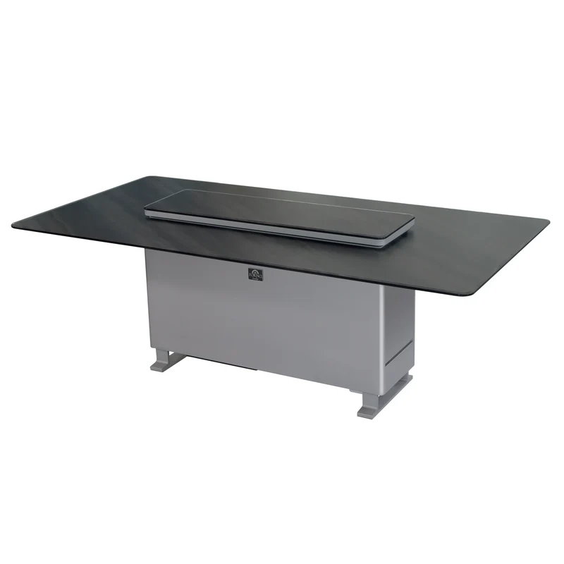 Cinetico Smart Dining Table, Midnight Marble, 5.3 cu.ft fridge and freezer with Bluetooth control