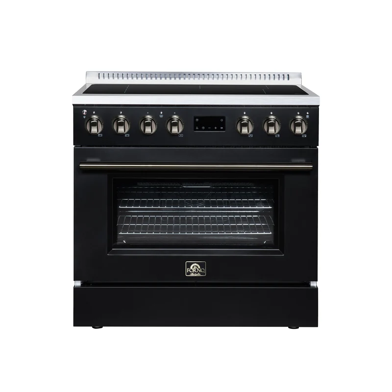 Torino 36 Inch Induction Range, 10,900W cooktop, 5.36 cf. True Convection Oven, Air Fry, Air Sous Vide, Smudge Resistant, Black