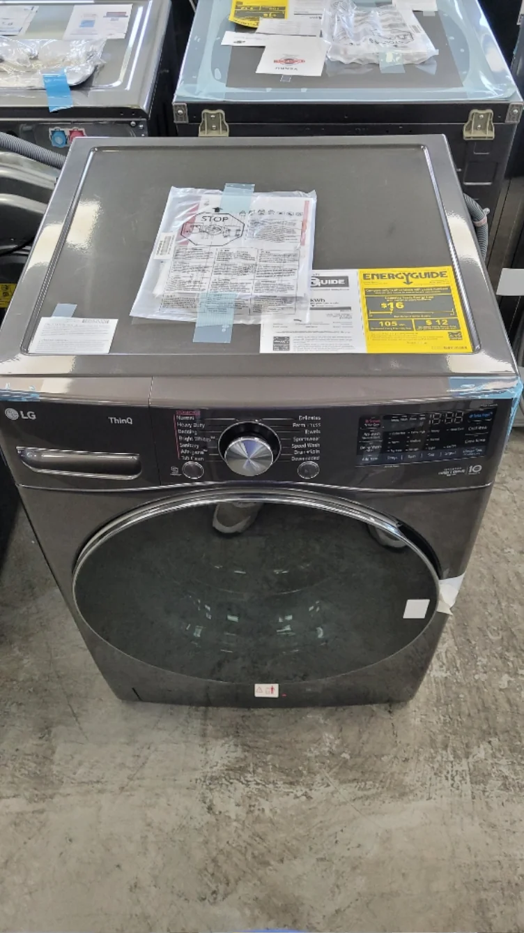 WM4100HBA - WASHERS - LG - Front Load - Black Stainless - Open Box