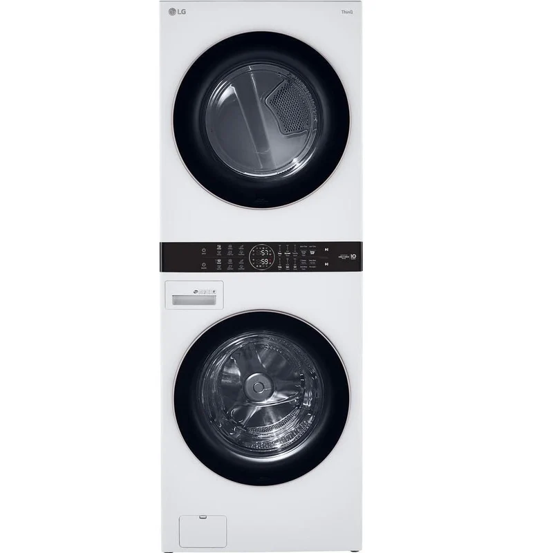 WKE100HWA - LAUNDRY CENTERS - LG - Stacked Washer/Dryer - Electric - White - Open Box