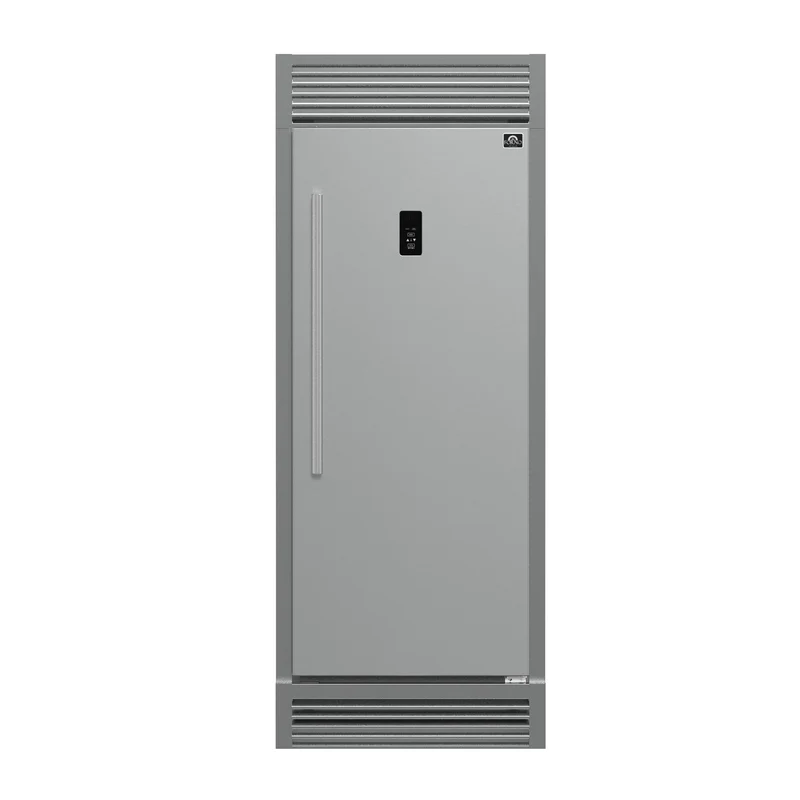 Forno Fortezza 32 Inch Right-Swing Convertible Refrigerator/Freezer with Trim Grill, Stainless Steel, Total No Frost