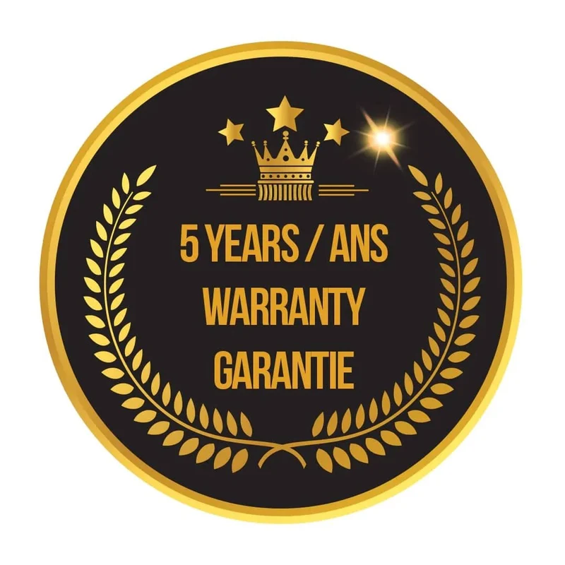 Warranty for 5 years