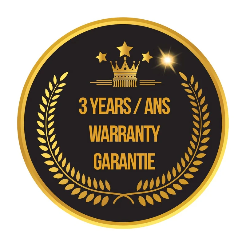 Warranty for 3 years