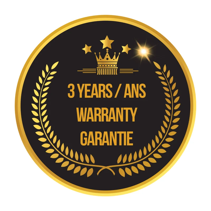 Warranty for 3 years