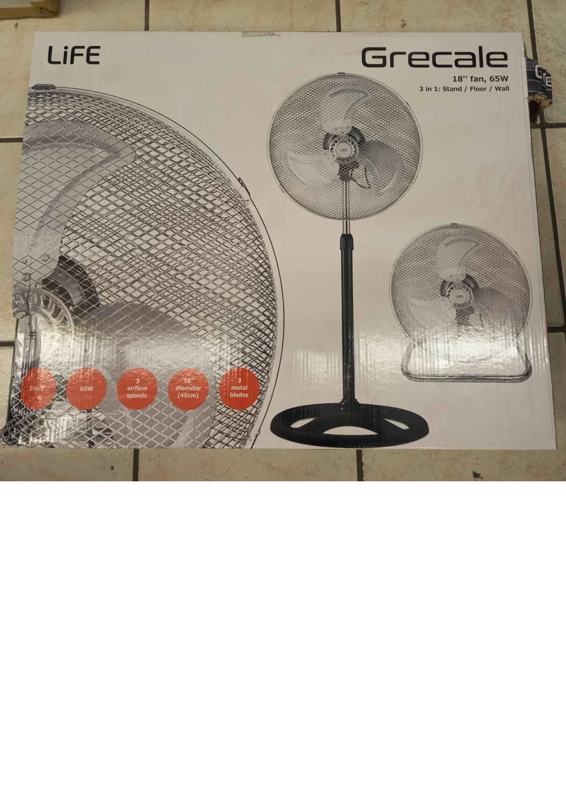 Ventilateur 3-en-1 LiFE Grecale (18" / 65W)