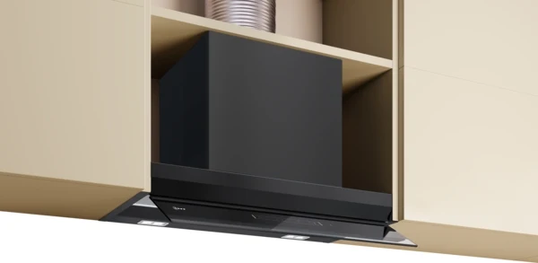 N 70, Hotte design intégré, 60 cm, Noir avec finition en verre, Noir mat NEFF D67XDP2S0