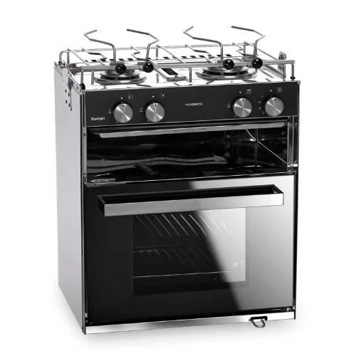Cuisinière à gaz avec espace grillades et plan de cuisson à 2 feux Dometic StarLight