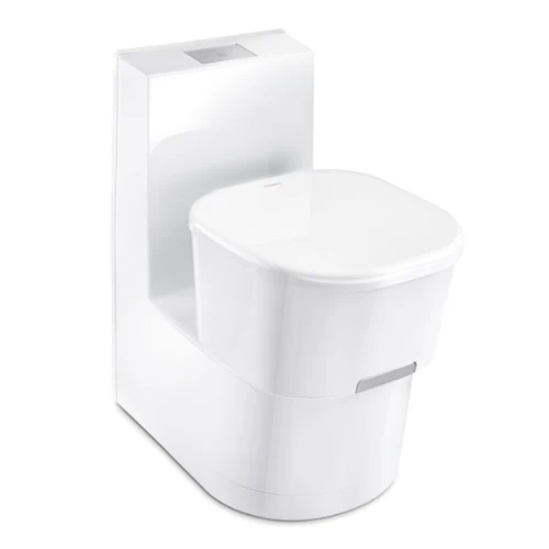 Toilettes à cassette pivotante avec cuvette en céramique et réservoir d’eau claire intégré Dometic Saneo CW