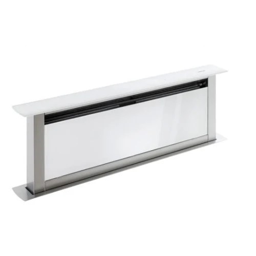 Hotte Plan De Travail Télescopique 90 Cm en Verre blanc/inox Airlux AHV980WH