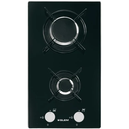 Domino verre gaz 30 cm Glem GV32BK
