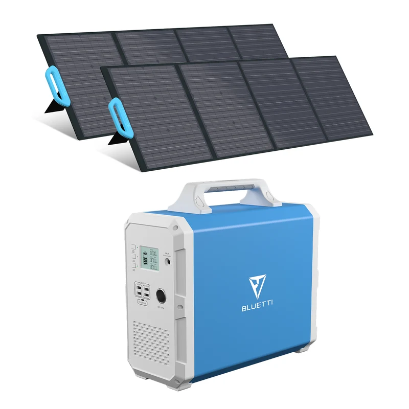 BLUETTI EB180 + 2*PV200 Groupe Électrogène Solaire