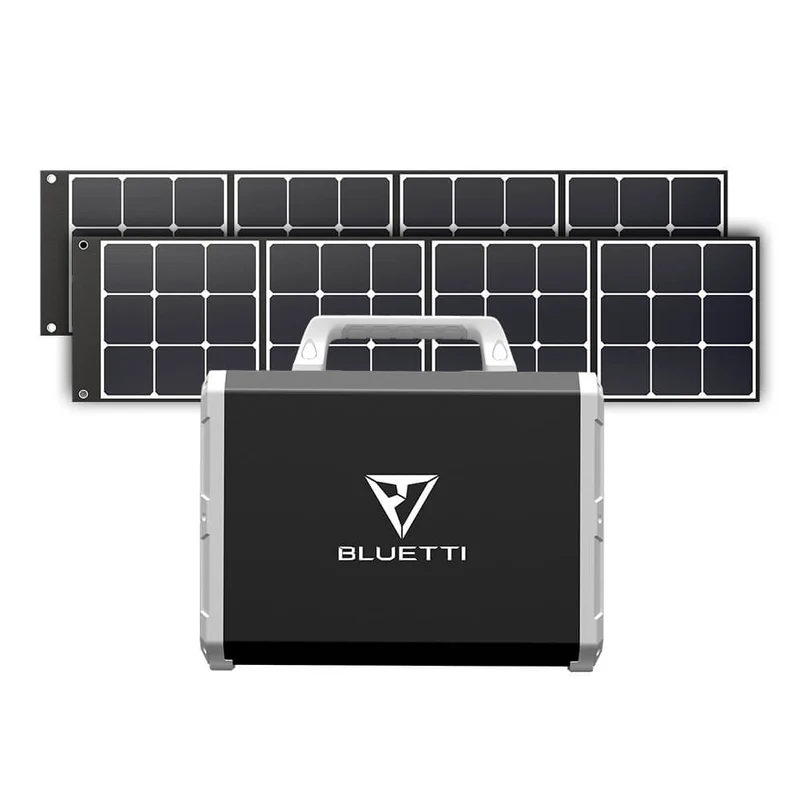 BLUETTI Poweroak EB150 + 2 * PV200 Groupe Électrogène Solaire