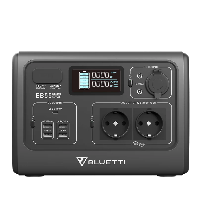 BLUETTI EB55 Station électrique portable | 700 W / 537 Wh