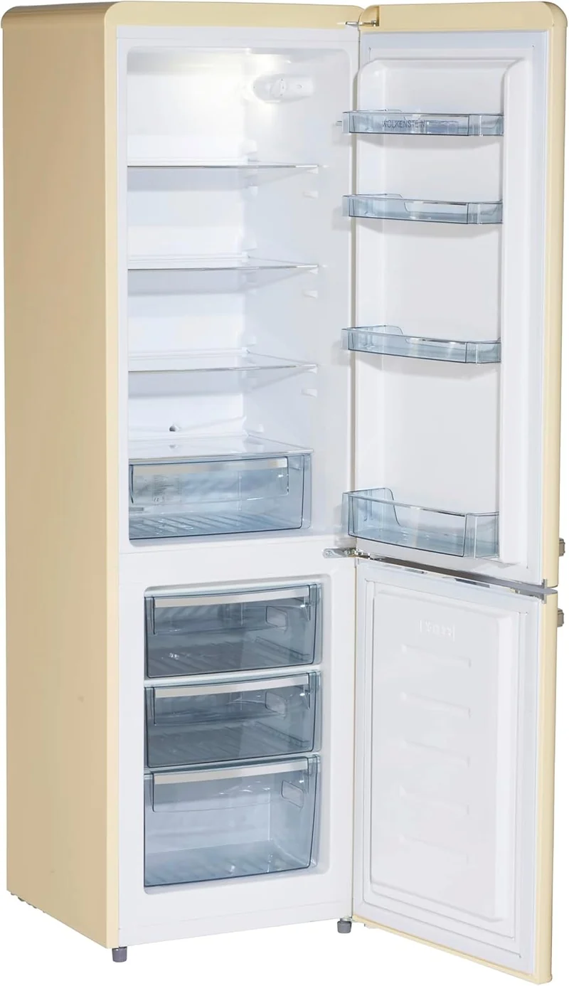 éfrigérateur combiné WOLKENSTEIN KG250.4RT SC – Style rétro & grande capacité