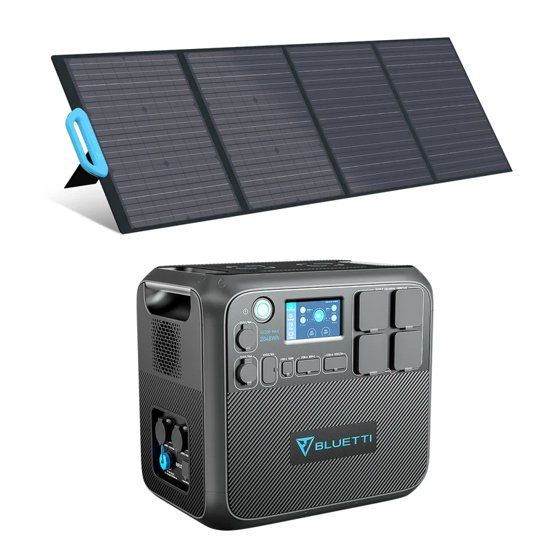 BLUETTI AC200MAX + PV200 Groupe électrogène solaire