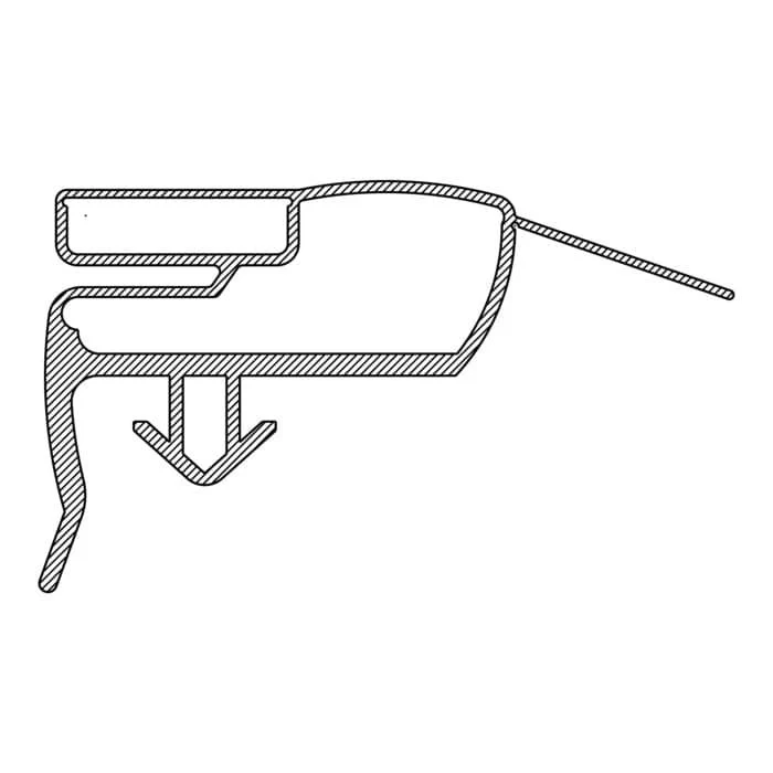 Joint pour porte de congélateur - 563 x 1710mm Electrolux 2426448326