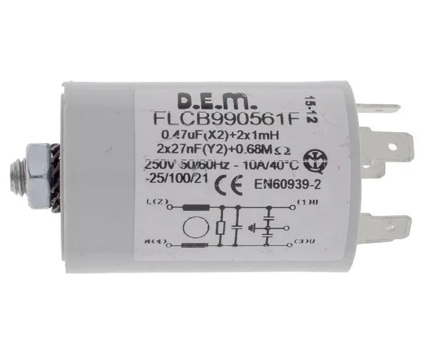 Condensateur de fonctionnement avec boîtier 0,47 µF | 481912118143