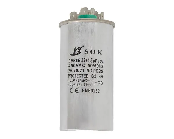 Condensateur de fonctionnement 35µF + 1,5µF 450V