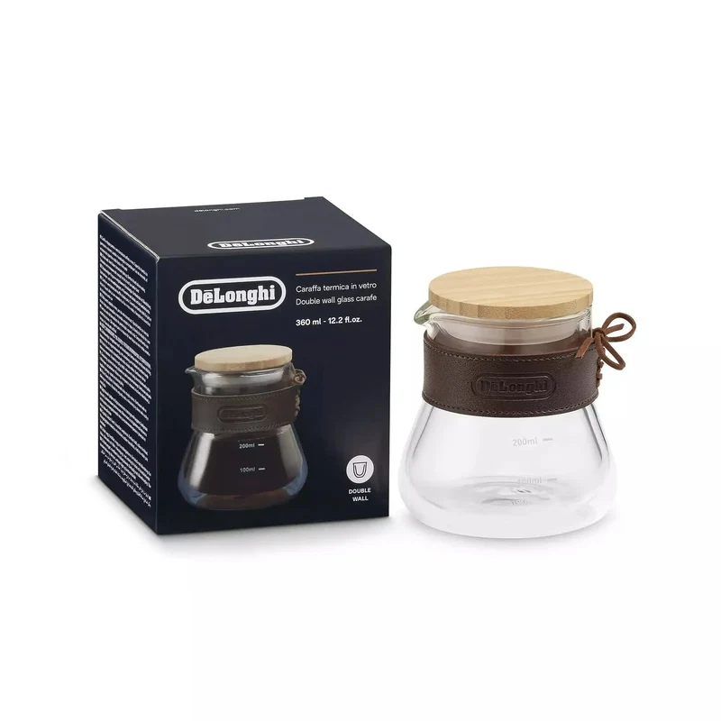 DeLonghi carafe en verre à double paroi pour café 360ml DLSC077