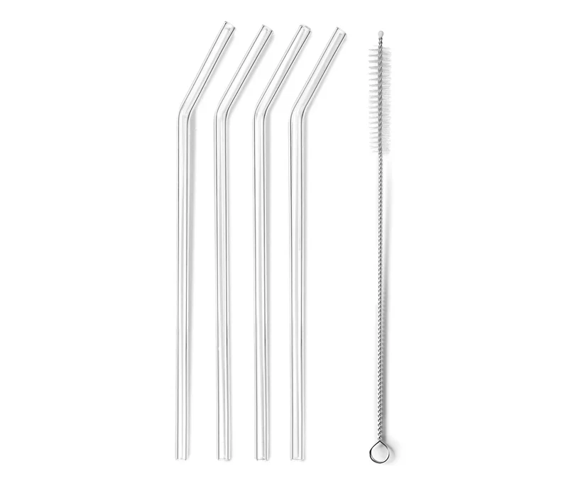 Ensemble LACOR de 4 pailles + brosse Glass 63133