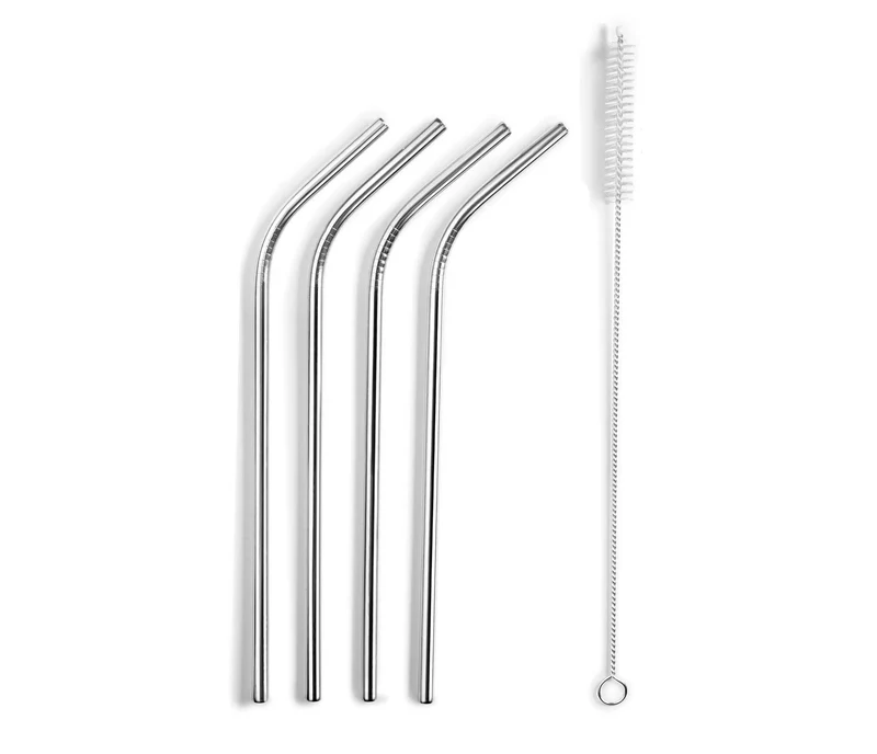 Ensemble LACOR de 4 pailles + brosse Inox 63131