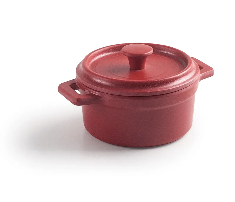 LACOR Casserole avec couvercle en mélamine mini-cocotte Rouge 63396