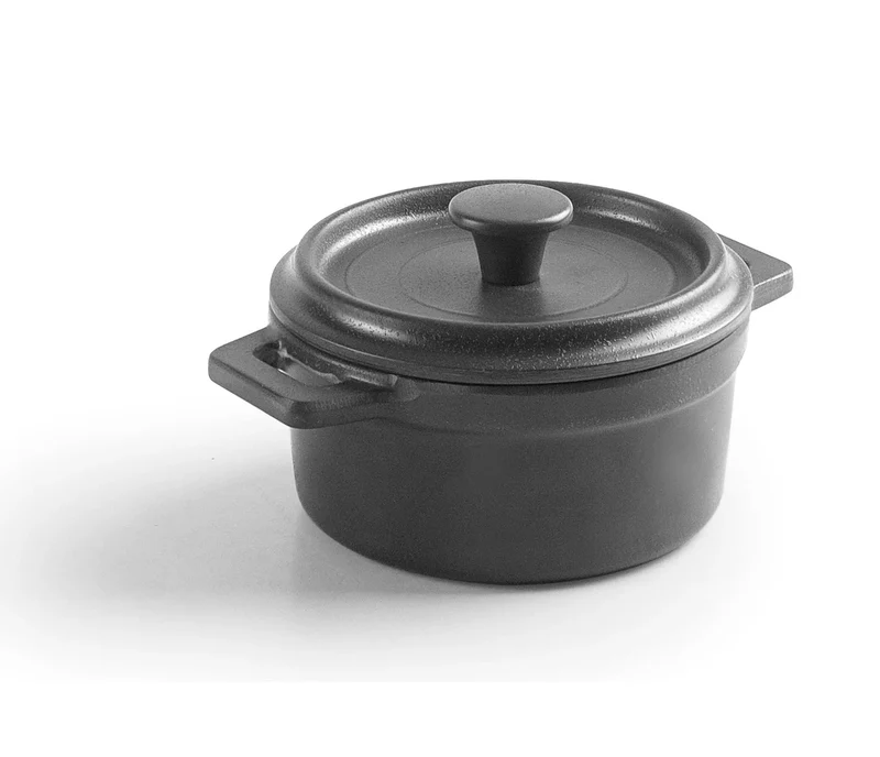 LACOR Casserole avec couvercle en mélamine mini-cocotte Gris 63400