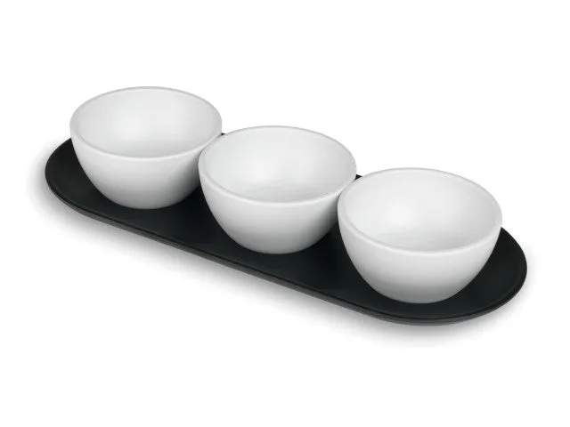 LACOR Plateau 3 bols Noir 63403