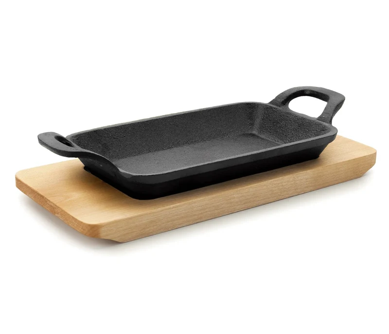 LACOR Mini plancha grill lisa rectangulaire avec base Magma 25874