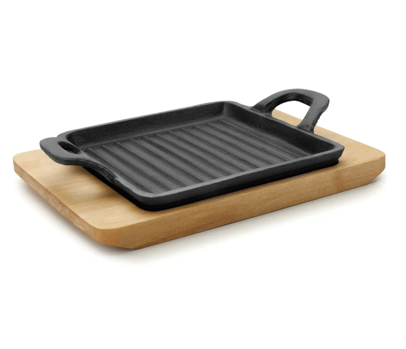 LACOR Mini plancha grill carrée avec base Magma 25875