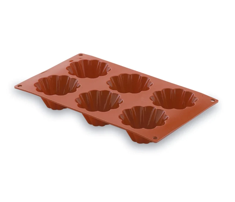 Moule à briochettes en silicone LACOR Flor avec 6 cavités Pastryflex 66819