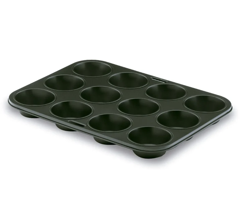 LACOR Moule à muffins 12 cavités Noir 68010