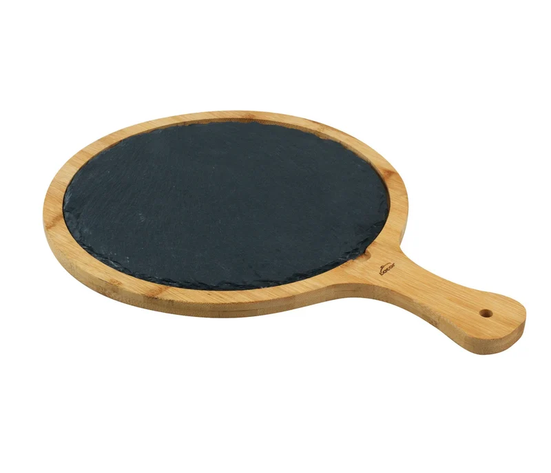 Tableau ardoise & bambou rond LACOR 61047