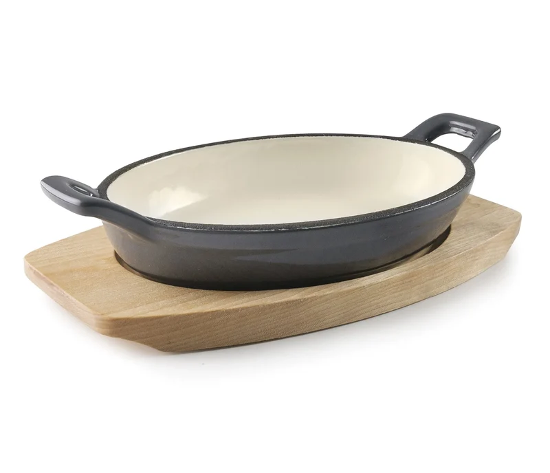 Mini cocotte ovale LACOR Magma gris 25842
