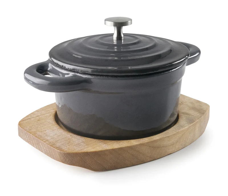 LACOR Mini cocotte ronde avec couvercle Magma gris 25846