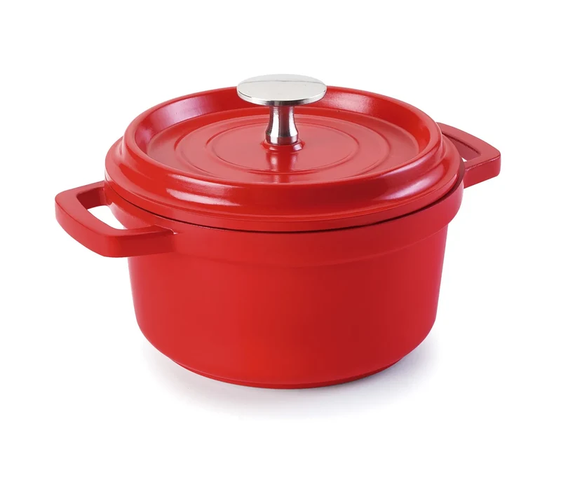 LACOR Casserole avec couvercle rouge Mini Cocotte 25909