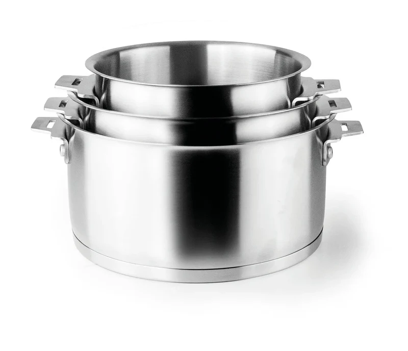 Ensemble LACOR de 3 casseroles + poignée Combi 56610