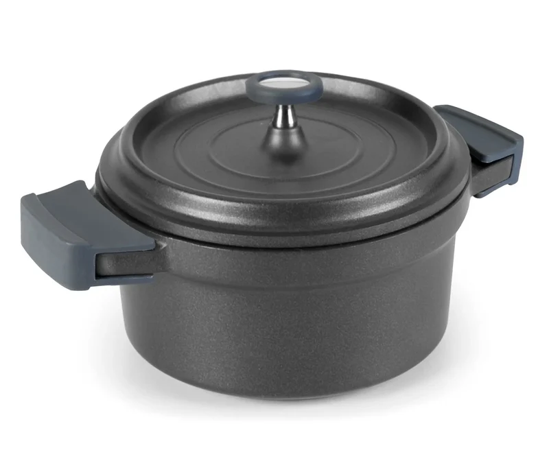 LACOR Casserole avec couvercle noir Cocotte 25917