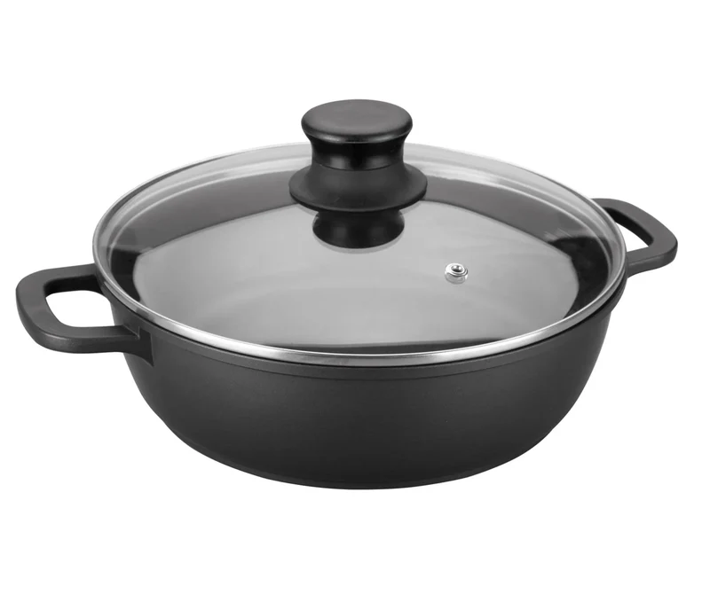 Casserole basse LACOR avec couvercle en verre Forte 25823
