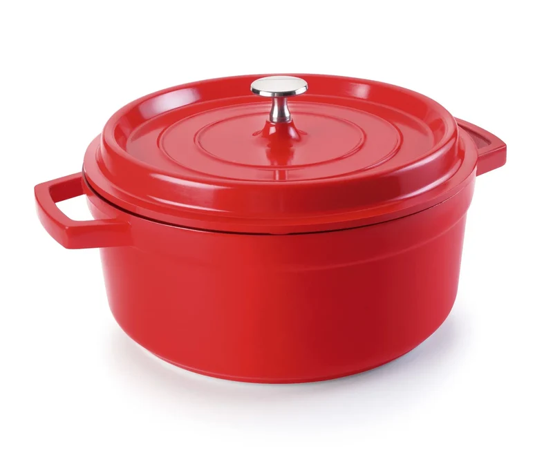LACOR Cocotte avec couvercle rouge 25916