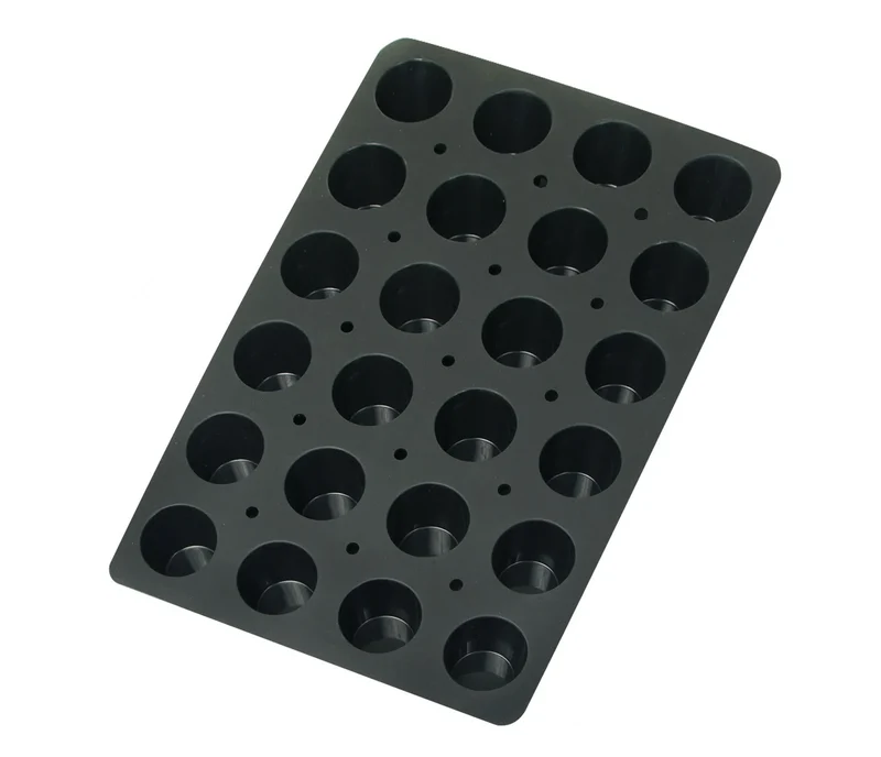 LACOR Moule à muffins 24 cavités Noir 66766