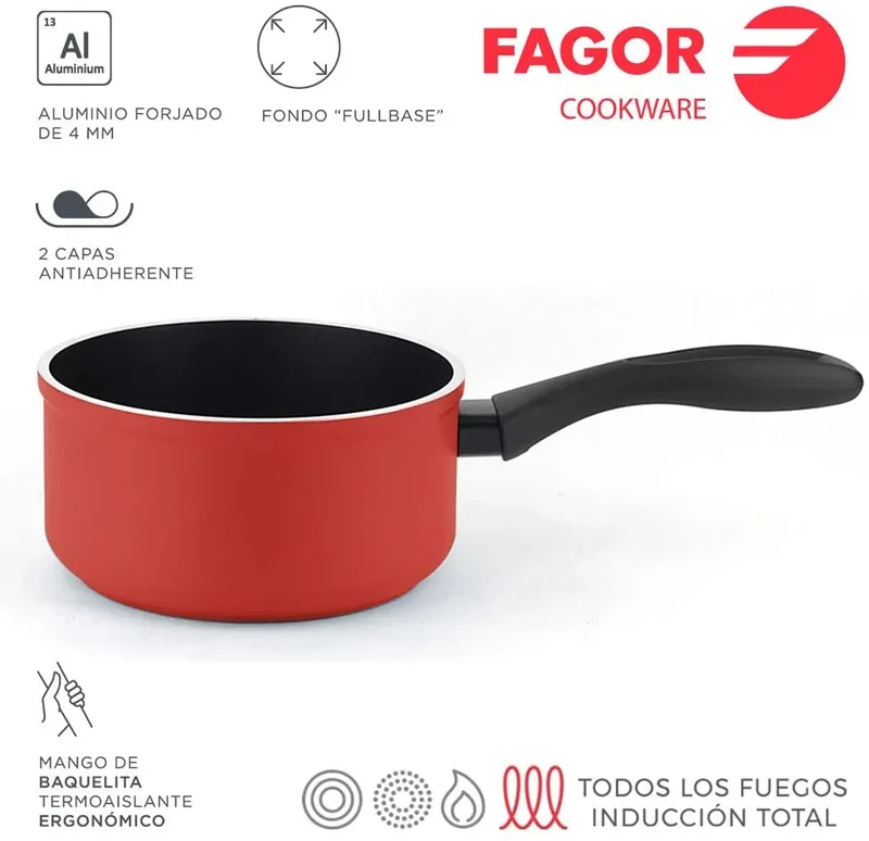 FAGOR Casserole MAXIMA Rouge Ø16