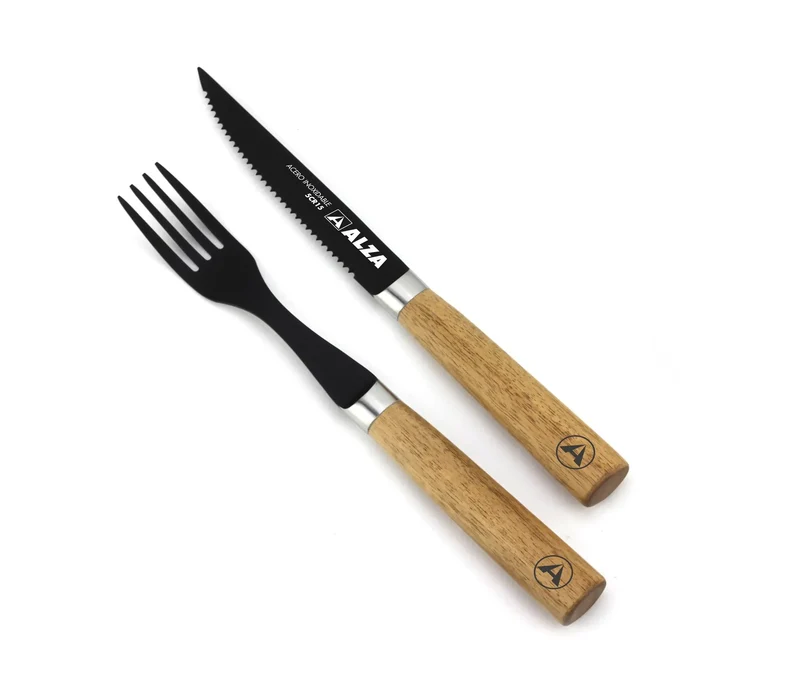 Ensemble de couteau et fourchette ALZA BOIS pour steak