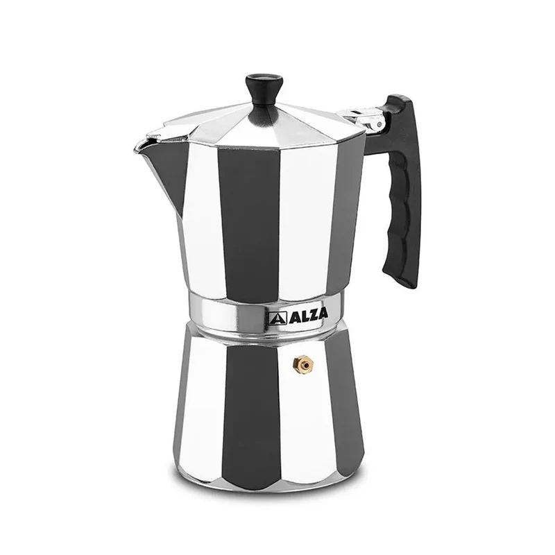 ALZA LUXE Cafetière italienne en aluminium pleine induction 12 tasses