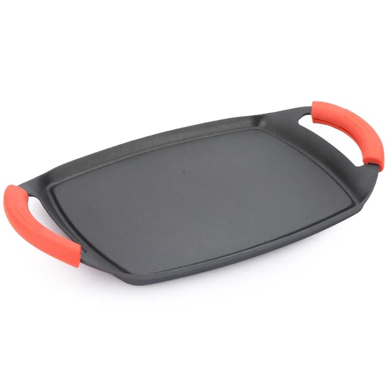 ALZA ROUGE plancha en aluminium moulé 37x25 cm.