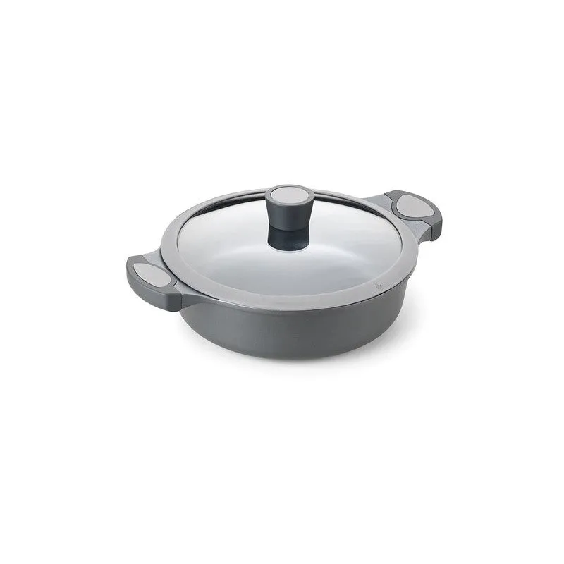 ALZA MATRIX cocotte basse avec couvercle en fonte d'aluminium de 28 cm.
