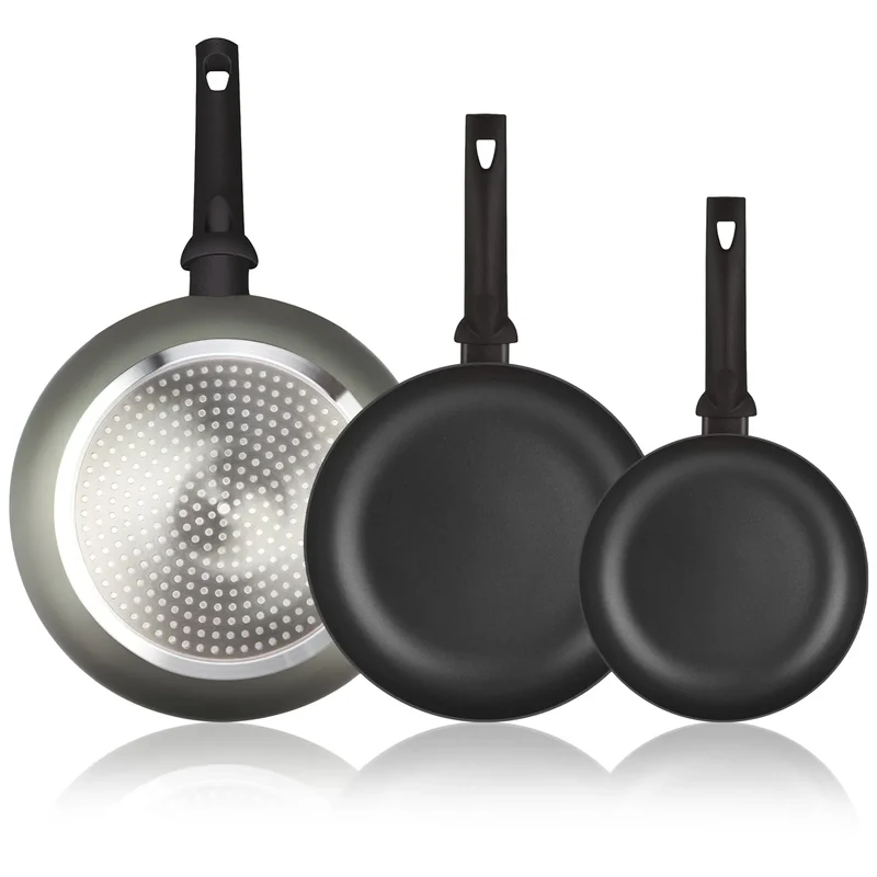 ALZA GIRO lot de 3 poêles en aluminium 20-24-28 cm.