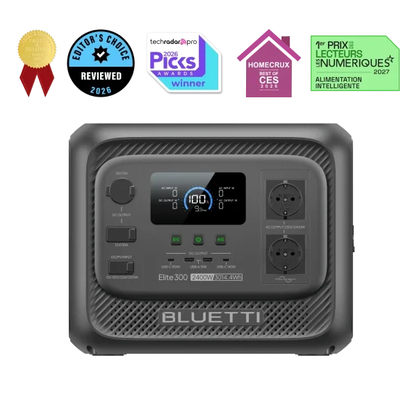 BLUETTI Elite 300 Station d’énergie portable | 2 400 W, 3 014,4 Wh