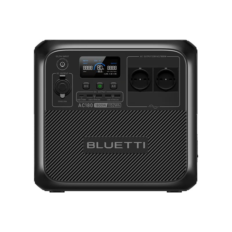 BLUETTI AC180 Station électrique portable | 1 800 W, 1 152 Wh